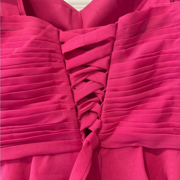 Pink Ruffled Prom Dress - Picture 3 of 6